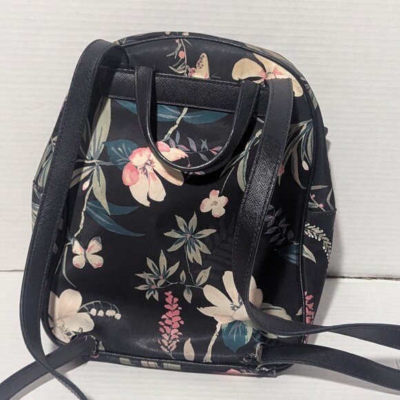 Kate Spade Small Bradley Wilson Road Botanical Floral Backpack WKRU5753 Black - Picture 3 of 9